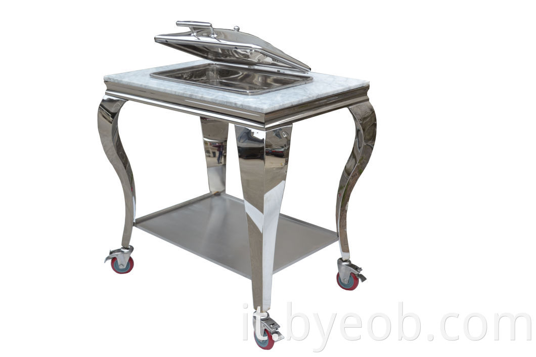 Chafing dish mobile con riscaldatore tampone o induzione